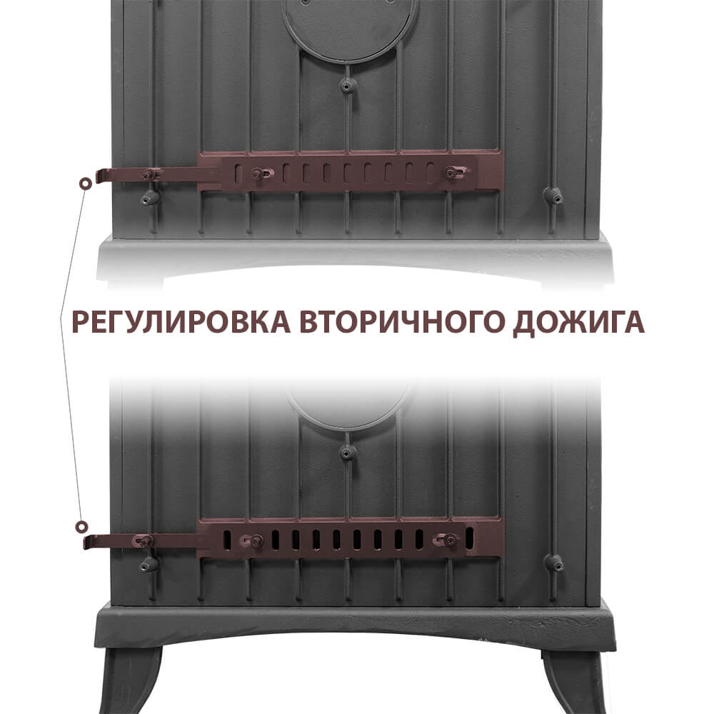 Печь-камин Везувий чугун KZ-14S Антрацит